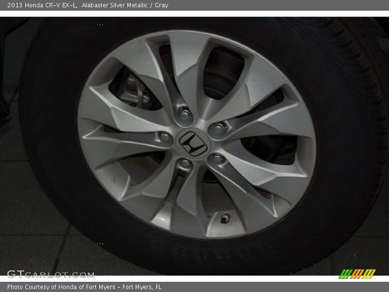 Alabaster Silver Metallic / Gray 2013 Honda CR-V EX-L