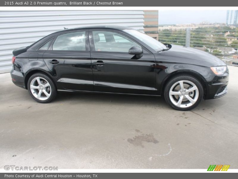 Brilliant Black / Chestnut Brown 2015 Audi A3 2.0 Premium quattro