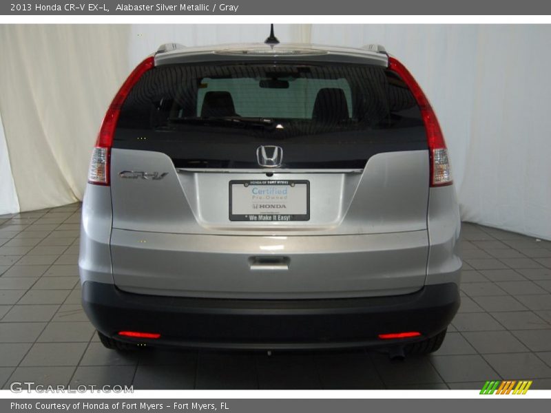 Alabaster Silver Metallic / Gray 2013 Honda CR-V EX-L