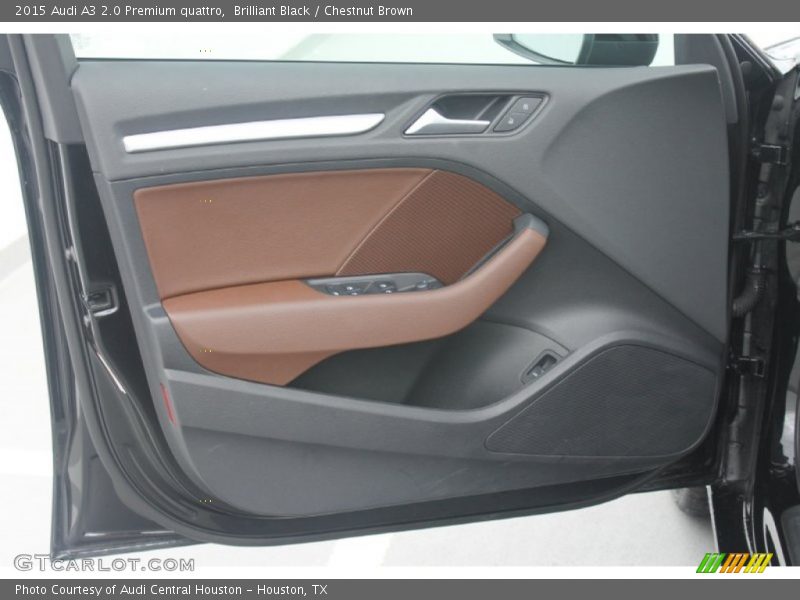 Brilliant Black / Chestnut Brown 2015 Audi A3 2.0 Premium quattro