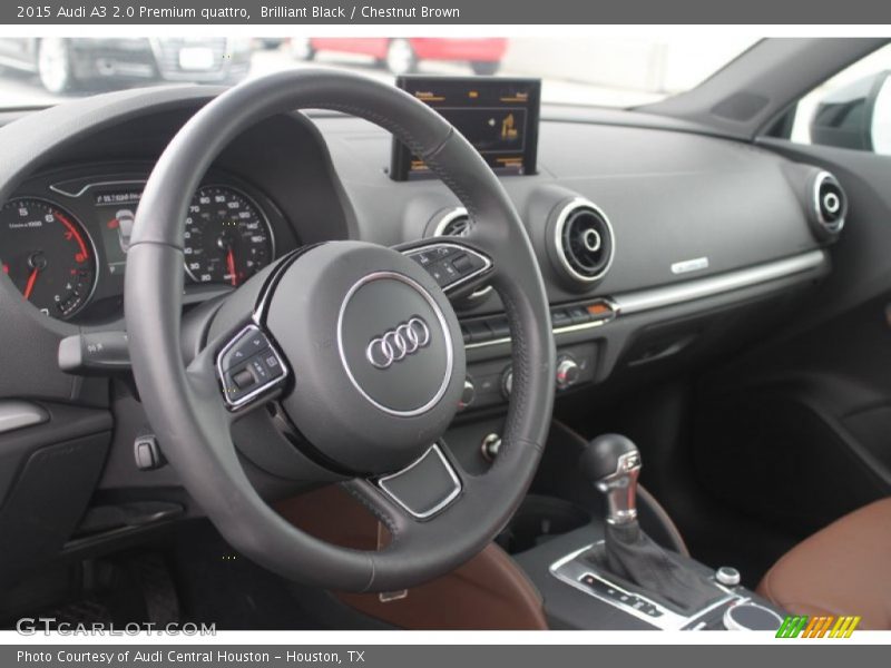 Brilliant Black / Chestnut Brown 2015 Audi A3 2.0 Premium quattro