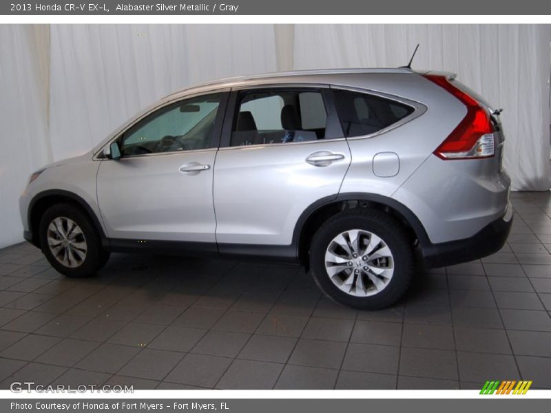 Alabaster Silver Metallic / Gray 2013 Honda CR-V EX-L