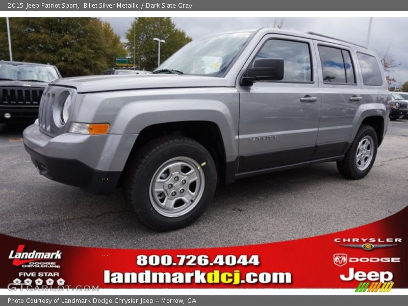 Billet Silver Metallic / Dark Slate Gray 2015 Jeep Patriot Sport