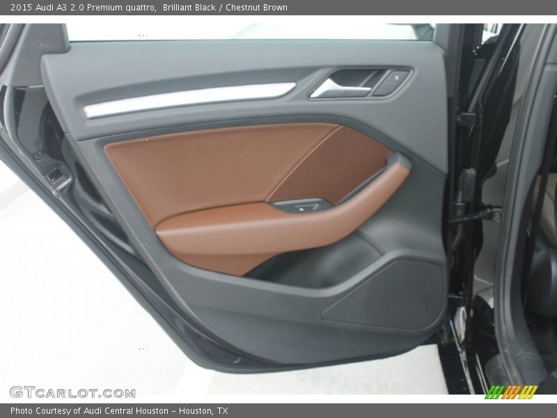 Brilliant Black / Chestnut Brown 2015 Audi A3 2.0 Premium quattro