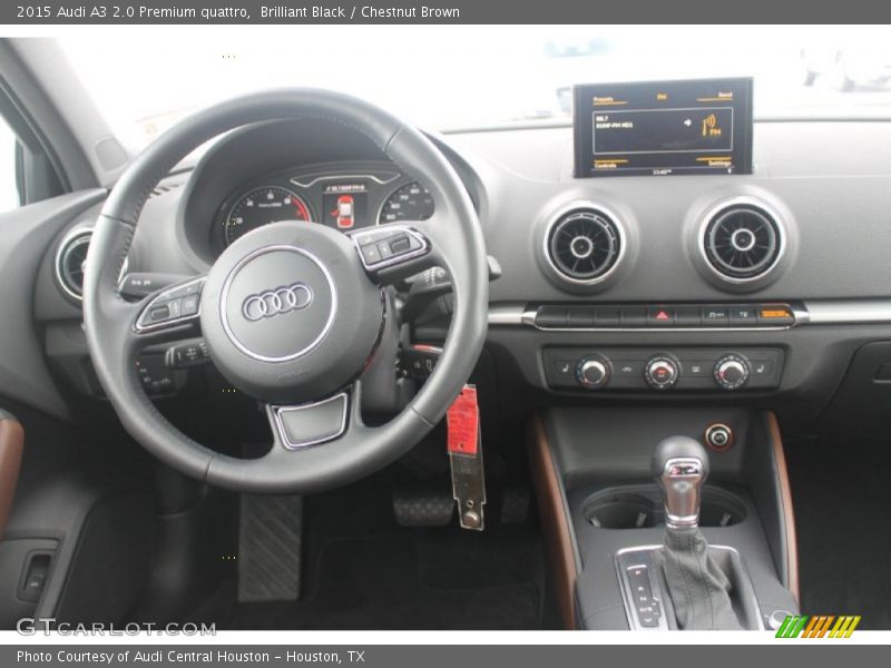 Brilliant Black / Chestnut Brown 2015 Audi A3 2.0 Premium quattro