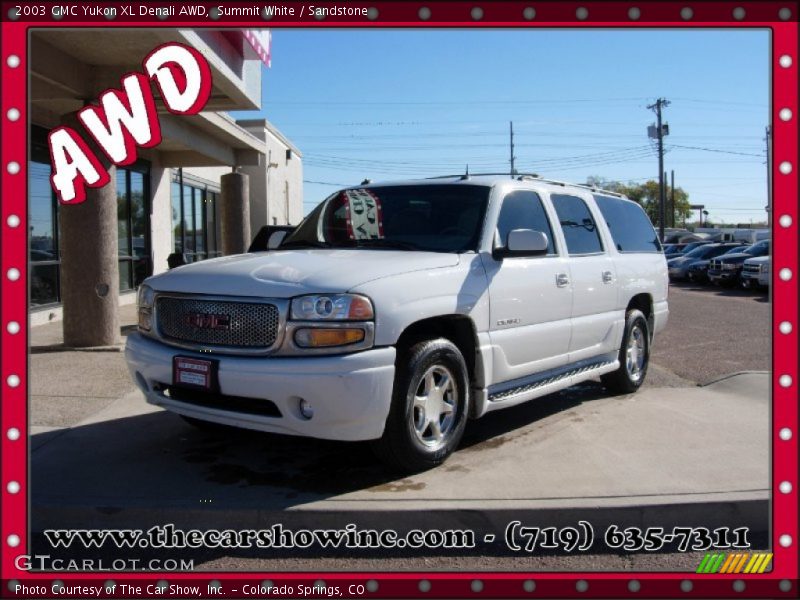 Summit White / Sandstone 2003 GMC Yukon XL Denali AWD