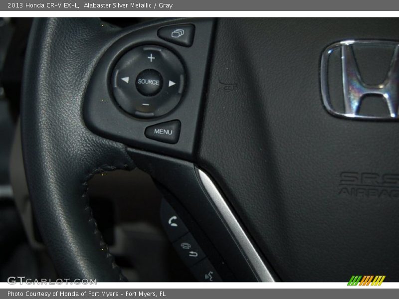 Alabaster Silver Metallic / Gray 2013 Honda CR-V EX-L