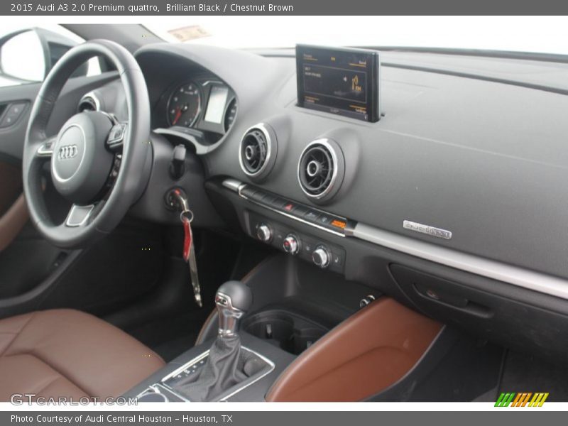 Brilliant Black / Chestnut Brown 2015 Audi A3 2.0 Premium quattro