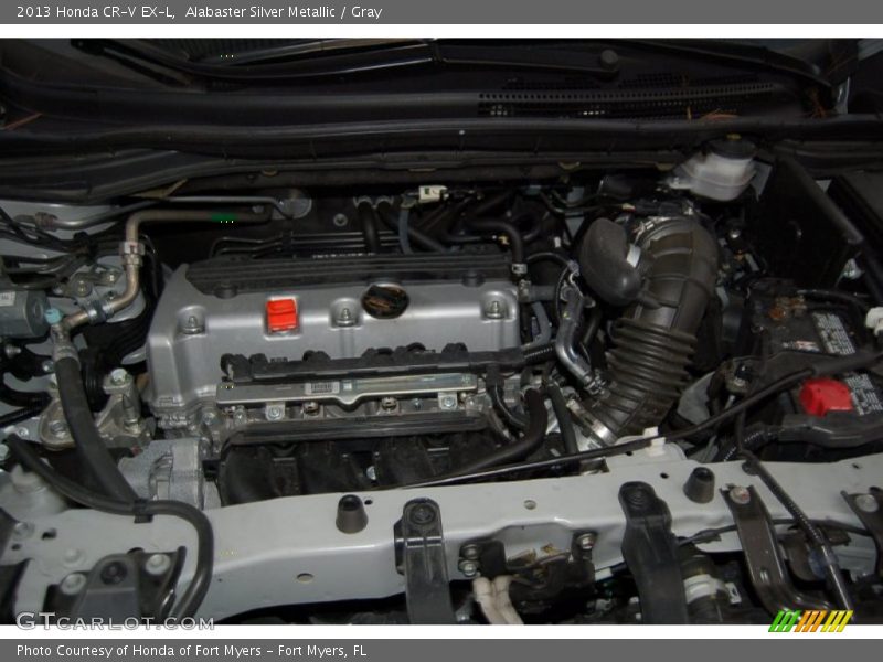 Alabaster Silver Metallic / Gray 2013 Honda CR-V EX-L