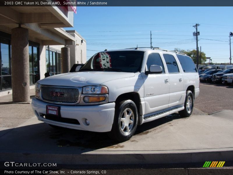 Summit White / Sandstone 2003 GMC Yukon XL Denali AWD