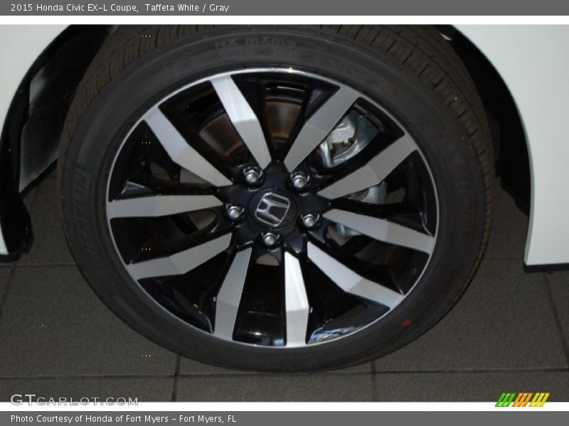 Taffeta White / Gray 2015 Honda Civic EX-L Coupe