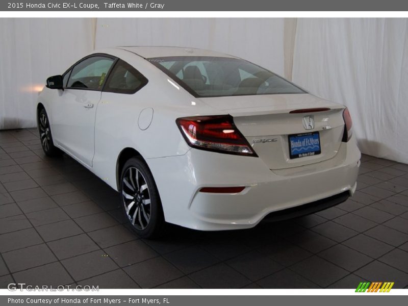 Taffeta White / Gray 2015 Honda Civic EX-L Coupe