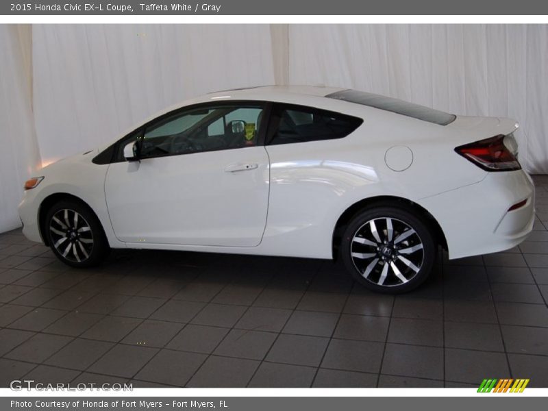 Taffeta White / Gray 2015 Honda Civic EX-L Coupe
