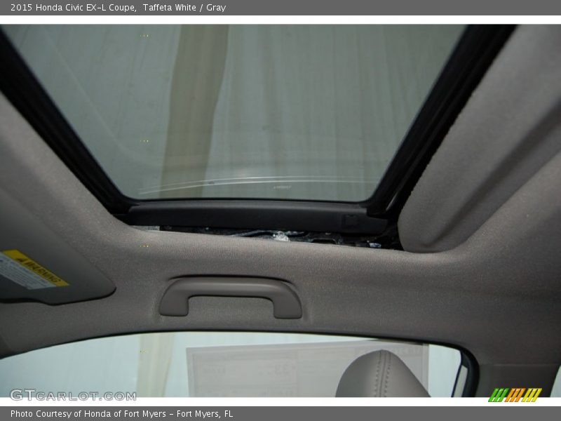 Taffeta White / Gray 2015 Honda Civic EX-L Coupe