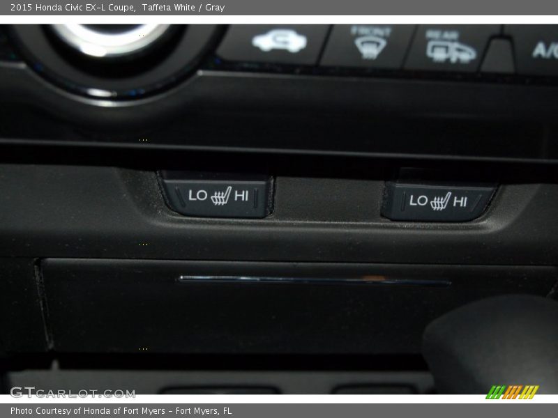 Taffeta White / Gray 2015 Honda Civic EX-L Coupe