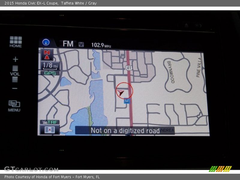 Taffeta White / Gray 2015 Honda Civic EX-L Coupe