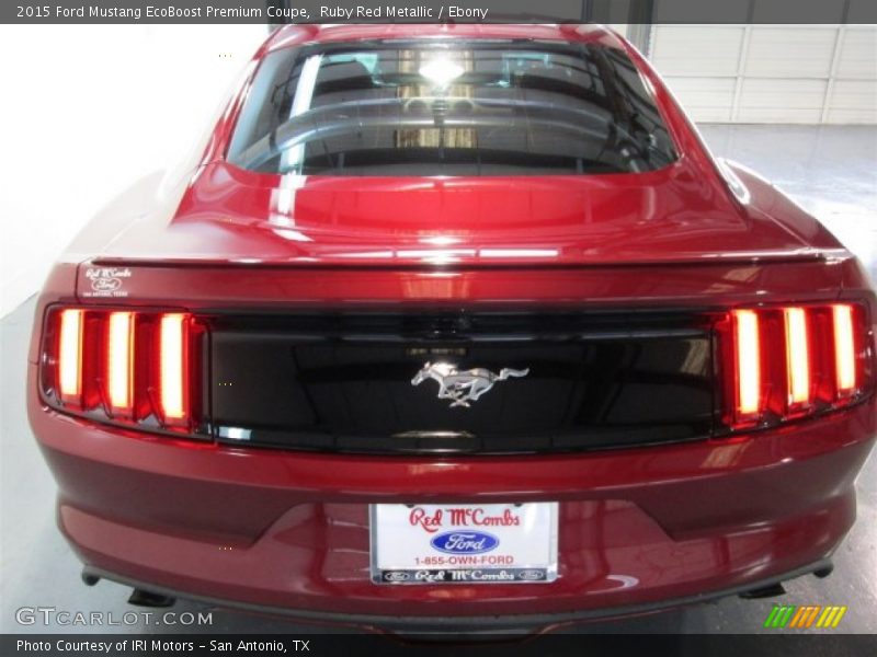 Ruby Red Metallic / Ebony 2015 Ford Mustang EcoBoost Premium Coupe
