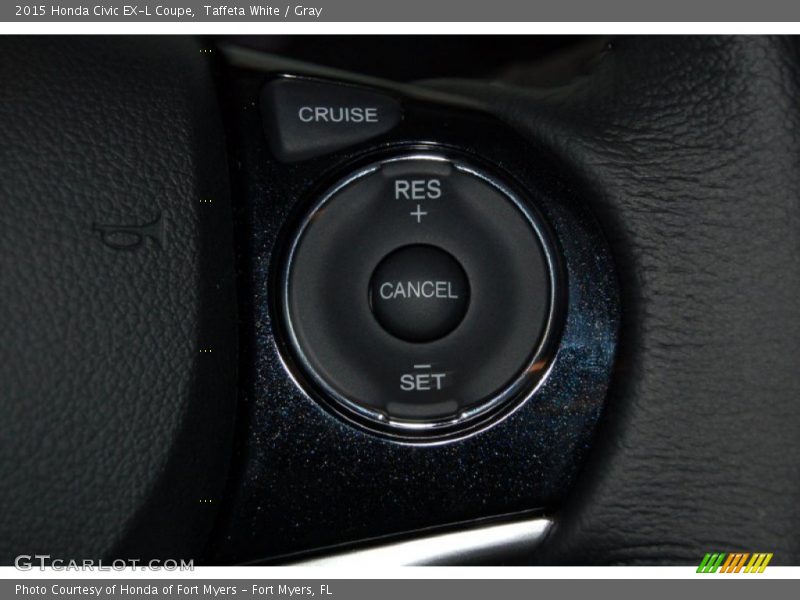 Taffeta White / Gray 2015 Honda Civic EX-L Coupe