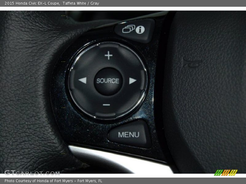 Taffeta White / Gray 2015 Honda Civic EX-L Coupe
