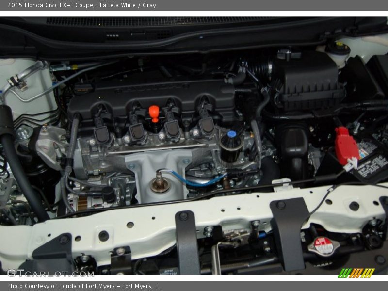 Taffeta White / Gray 2015 Honda Civic EX-L Coupe