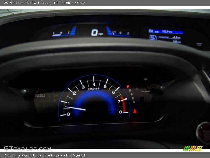 Taffeta White / Gray 2015 Honda Civic EX-L Coupe