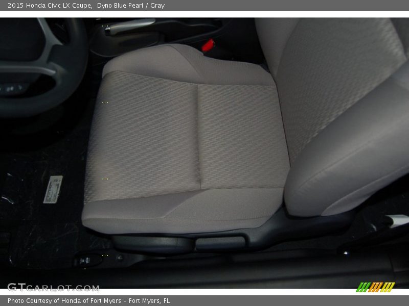 Dyno Blue Pearl / Gray 2015 Honda Civic LX Coupe