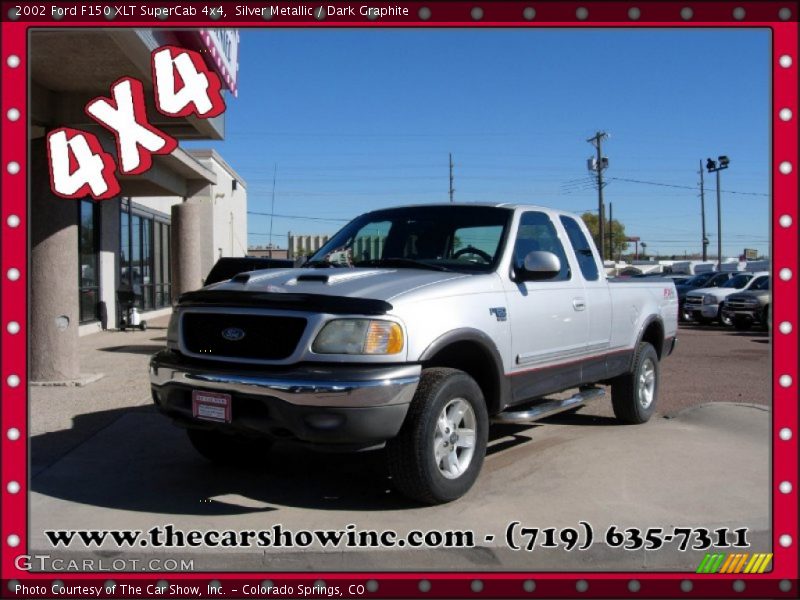 Silver Metallic / Dark Graphite 2002 Ford F150 XLT SuperCab 4x4