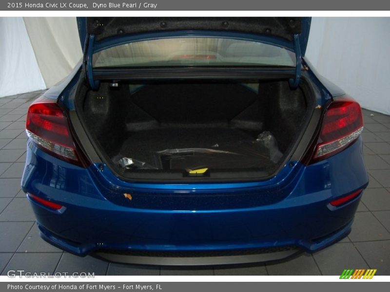 Dyno Blue Pearl / Gray 2015 Honda Civic LX Coupe