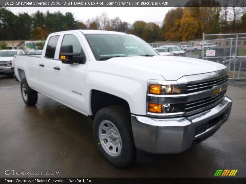Summit White / Jet Black/Dark Ash 2015 Chevrolet Silverado 3500HD WT Double Cab 4x4
