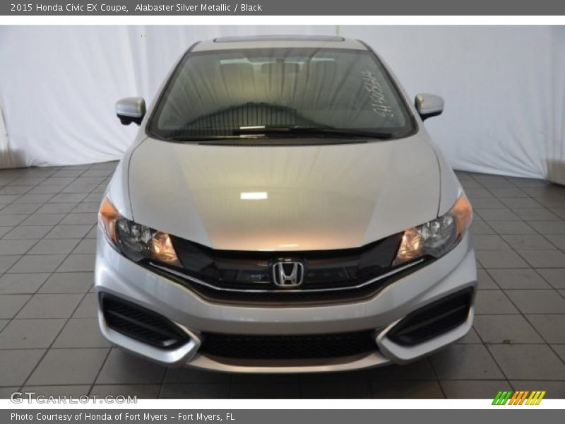 Alabaster Silver Metallic / Black 2015 Honda Civic EX Coupe