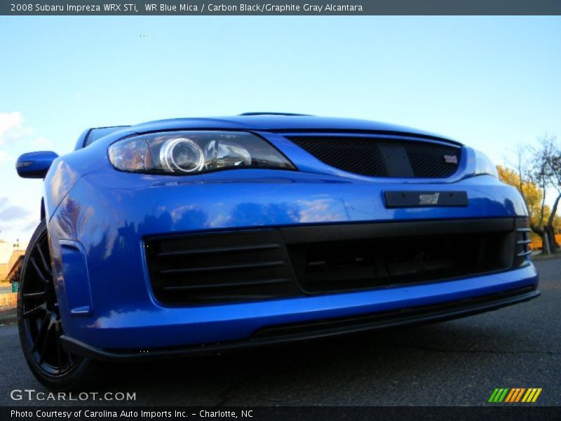 WR Blue Mica / Carbon Black/Graphite Gray Alcantara 2008 Subaru Impreza WRX STi