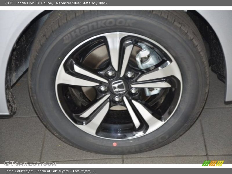 Alabaster Silver Metallic / Black 2015 Honda Civic EX Coupe