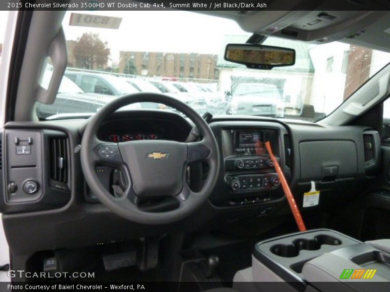 Summit White / Jet Black/Dark Ash 2015 Chevrolet Silverado 3500HD WT Double Cab 4x4