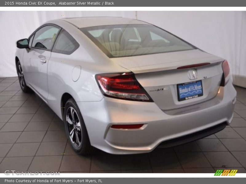Alabaster Silver Metallic / Black 2015 Honda Civic EX Coupe