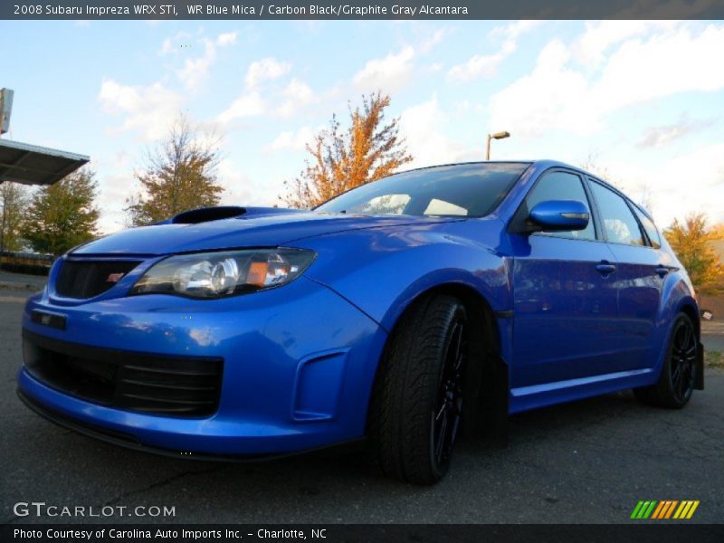 WR Blue Mica / Carbon Black/Graphite Gray Alcantara 2008 Subaru Impreza WRX STi