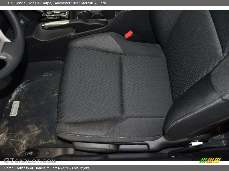 Alabaster Silver Metallic / Black 2015 Honda Civic EX Coupe