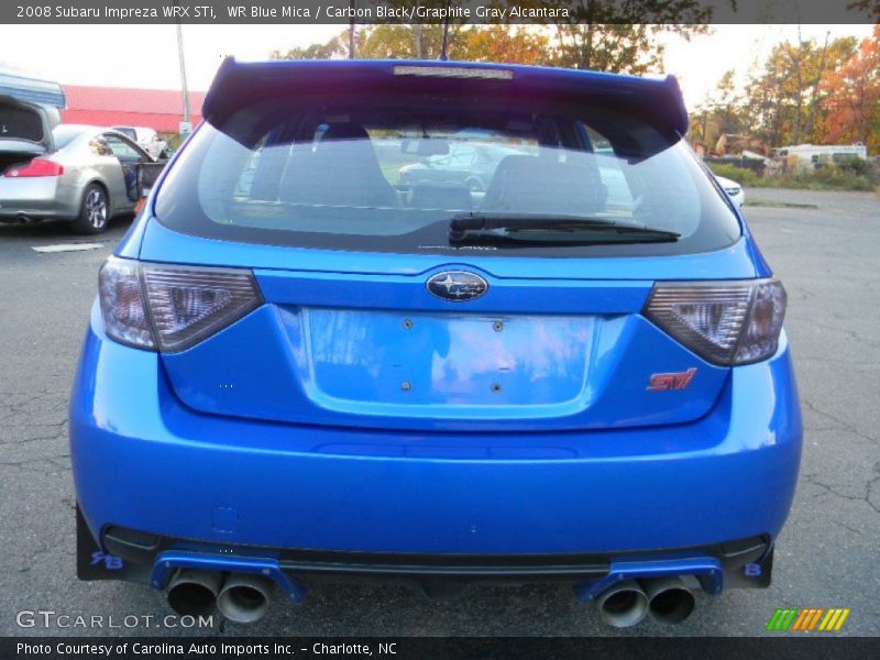 WR Blue Mica / Carbon Black/Graphite Gray Alcantara 2008 Subaru Impreza WRX STi