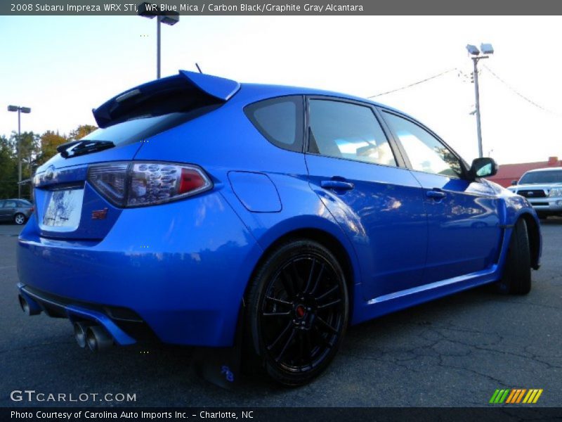 WR Blue Mica / Carbon Black/Graphite Gray Alcantara 2008 Subaru Impreza WRX STi