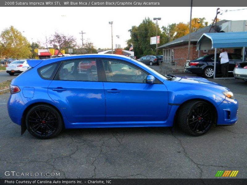 WR Blue Mica / Carbon Black/Graphite Gray Alcantara 2008 Subaru Impreza WRX STi