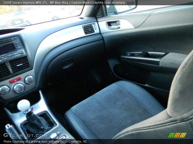 WR Blue Mica / Carbon Black/Graphite Gray Alcantara 2008 Subaru Impreza WRX STi
