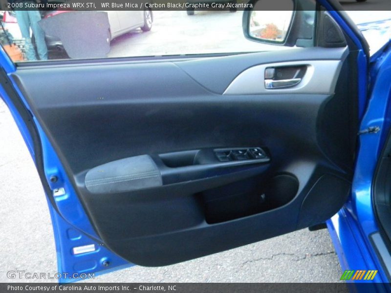 WR Blue Mica / Carbon Black/Graphite Gray Alcantara 2008 Subaru Impreza WRX STi