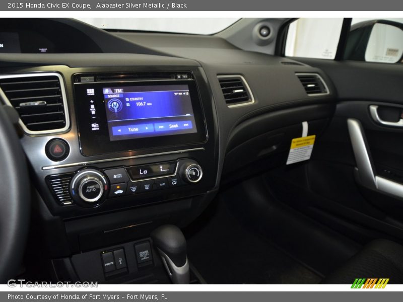 Alabaster Silver Metallic / Black 2015 Honda Civic EX Coupe