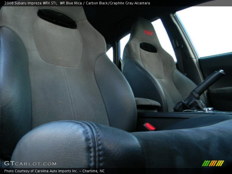 WR Blue Mica / Carbon Black/Graphite Gray Alcantara 2008 Subaru Impreza WRX STi