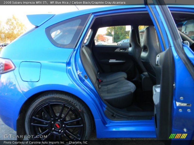 WR Blue Mica / Carbon Black/Graphite Gray Alcantara 2008 Subaru Impreza WRX STi