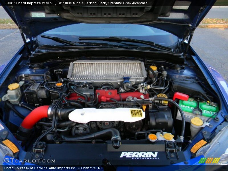 WR Blue Mica / Carbon Black/Graphite Gray Alcantara 2008 Subaru Impreza WRX STi