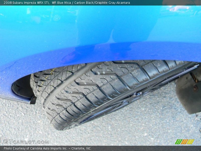 WR Blue Mica / Carbon Black/Graphite Gray Alcantara 2008 Subaru Impreza WRX STi