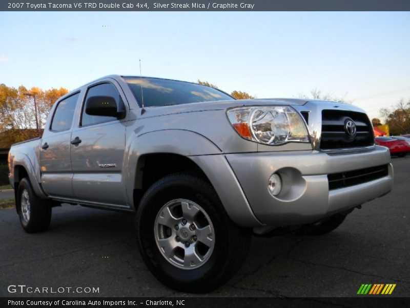 Silver Streak Mica / Graphite Gray 2007 Toyota Tacoma V6 TRD Double Cab 4x4