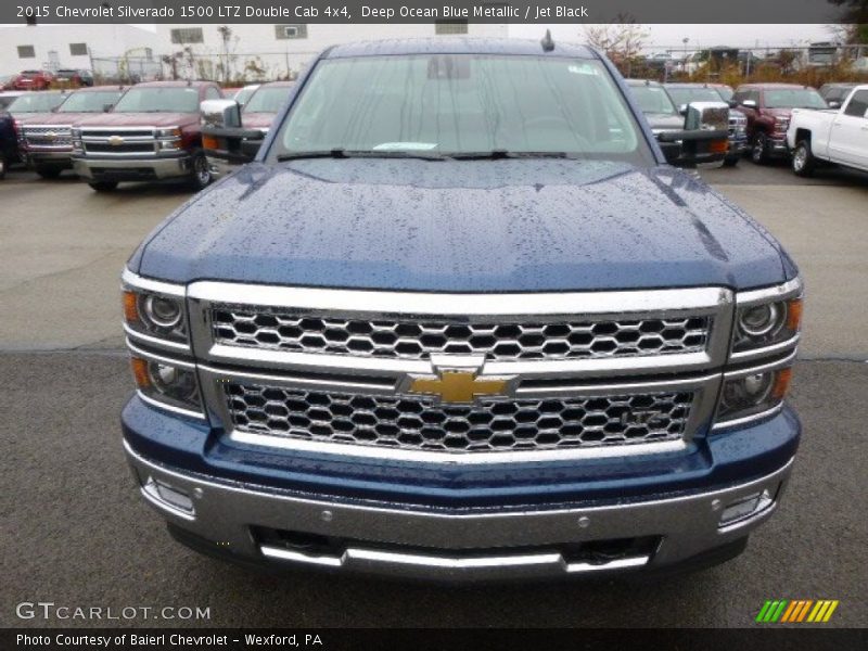 Deep Ocean Blue Metallic / Jet Black 2015 Chevrolet Silverado 1500 LTZ Double Cab 4x4