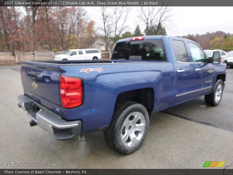 Deep Ocean Blue Metallic / Jet Black 2015 Chevrolet Silverado 1500 LTZ Double Cab 4x4