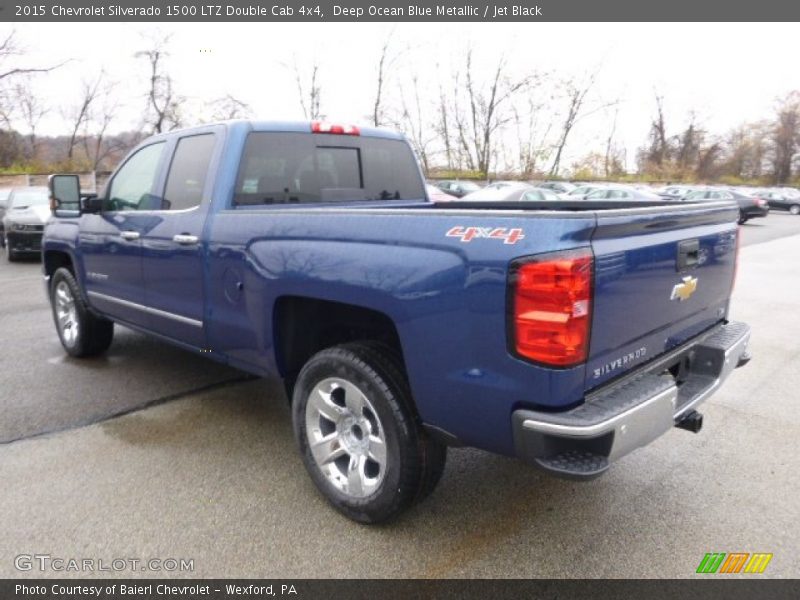 Deep Ocean Blue Metallic / Jet Black 2015 Chevrolet Silverado 1500 LTZ Double Cab 4x4